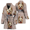 Lovely Yorkshire Terrier Print Women's Bath Robe-Free Shipping - Deruj.com