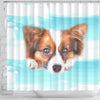 Papillon Dog Print Shower Curtain-Free Shipping - Deruj.com