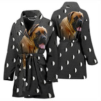 South African Boerboel Dog Print Women's Bath Robe-Free Shipping - Deruj.com