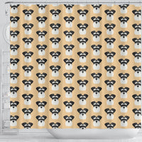 Miniature Schnauzer Dog Pattern Print Shower Curtains-Free Shipping - Deruj.com