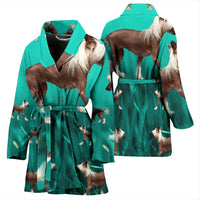 Chinese Creasted Dog Print Women's Bath Robe-Free Shipping - Deruj.com
