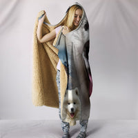 Samoyed Dog Print Hooded Blanket-Free Shipping - Deruj.com