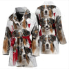 Australian Shepherd Print Women's Bath Robe-Free Shipping - Deruj.com