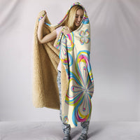 Floral color Print Hooded Blanket-Free Shipping - Deruj.com