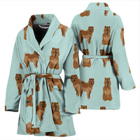 Chow Chow Dog Pattern Print Women's Bath Robe-Free Shipping - Deruj.com