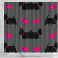 Scottish Terrier Dog Print Shower Curtain-Free Shipping - Deruj.com