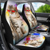 Siberian Cat With Red Glasses Print Car Seat Covers-Free Shipping - Deruj.com