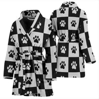Dog Paws Print Women's Bath Robe-Free Shipping - Deruj.com