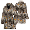 Scottish Fold Cat Print Women's Bath Robe-Free Shipping - Deruj.com
