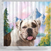 American Bulldog Print Shower Curtains-Free Shipping - Deruj.com