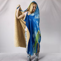 Rose Ringed Parakeet Print Hooded Blanket-Free Shipping - Deruj.com