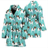 Papillon Dog Pattern Print Women's Bath Robe-Free Shipping - Deruj.com
