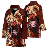 Chesapeake Bay Retriever Dog Print Women's Bath Robe-Free Shipping - Deruj.com