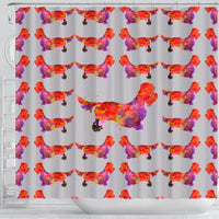 Dandie Dinmont Terrier Dog Art Print Shower Curtains-Free Shipping - Deruj.com