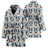 French Bulldog Pattern Print Limited Edition Women's Bath Robe-Free Shipping - Deruj.com