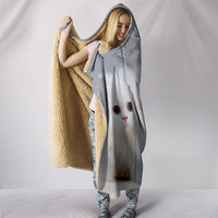 White Persian Cat Print Hooded Blanket-Free Shipping-Special Edition - Deruj.com