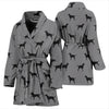 Curly Coated Retriever Dog Pattern Print Women's Bath Robe-Free Shipping - Deruj.com