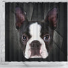 Boston Terrier Print Shower Curtains-Free Shipping - Deruj.com