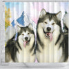 Cute Alaskan Malamute Print Shower Curtains-Free Shipping - Deruj.com