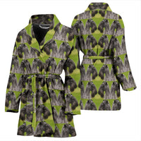 Kerry Blue Terrier Dog Pattern Print Women's Bath Robe-Free Shipping - Deruj.com