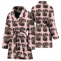 Maine Coon Cat Pattern Print Women's Bath Robe-Free Shipping - Deruj.com