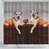 Border Terrier Love Print Shower Curtain-Free Shipping - Deruj.com