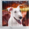 Cute Bull Terrier Print Shower Curtains-Free Shipping - Deruj.com