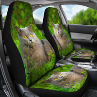 Chartreux Cat Nature Print Car Seat Covers-Free Shipping - Deruj.com