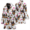 Miniature Pinscher Dog Print Women's Bath Robe-Free Shipping - Deruj.com