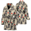 Cesky Terrier Patterns Print Women's Bath Robe-Free Shipping - Deruj.com