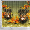 Lovely Rottweiler Dog Print Shower Curtains-Free Shipping - Deruj.com