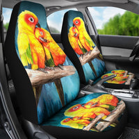 Sun Conure (The Sun Parakeet) Parrot Print Car Seat Covers-Free Shipping - Deruj.com