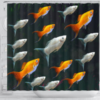 Molly Fish (Poecilia Sphenops) Print Shower Curtains-Free Shipping - Deruj.com