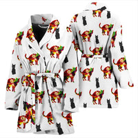 Colorful Cat Patterns Print Women's Bath Robe-Free Shipping - Deruj.com