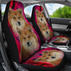 Icelandic Sheepdog On Pink Print Car Seat Covers-Free Shipping - Deruj.com