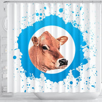 Jersey Cow Print Shower Curtain-Free Shipping - Deruj.com
