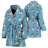 Siamese Cat Pattern Print Women's Bath Robe-Free Shipping - Deruj.com
