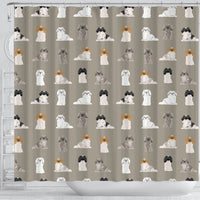 Pekingese Dog Pattern Print Shower Curtains-Free Shipping - Deruj.com