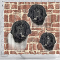 Newfoundland Dog Print Shower Curtains-Free Shipping - Deruj.com