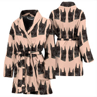 Doberman Dog Pattern Print Women's Bath Robe-Free Shipping - Deruj.com