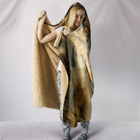 German Shepherd On Brown Print Hooded Blanket-Free Shipping - Deruj.com