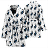 Siberian Husky Dog Pattern Print Women's Bath Robe-Free Shipping - Deruj.com