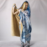 Snowy Lion Print Hooded Blanket-Free Shipping - Deruj.com