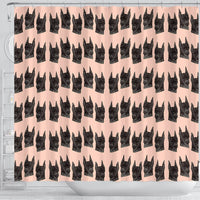 Doberman Pinscher Dog Pattern Print Shower Curtains-Free Shipping - Deruj.com