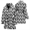 Boston Terrier Dog Pattern Print Women's Bath Robe-Free Shipping - Deruj.com