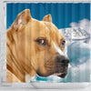 American Staffordshire Terrier Print Shower Curtains-Free Shipping - Deruj.com