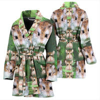 Roborovski Dwarf Hamster (Robo) Print Women's Bath Robe-Free Shipping - Deruj.com