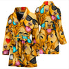 Pit Bull Dog Smileys Print Women's Bath Robe-Free Shipping - Deruj.com