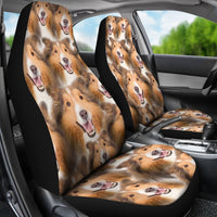 Shetland Sheepdog In Lots Print Car Seat Covers-Free Shipping - Deruj.com