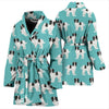Lovely Japanese Chin Dog Pattern Print Women's Bath Robe-Free Shipping - Deruj.com